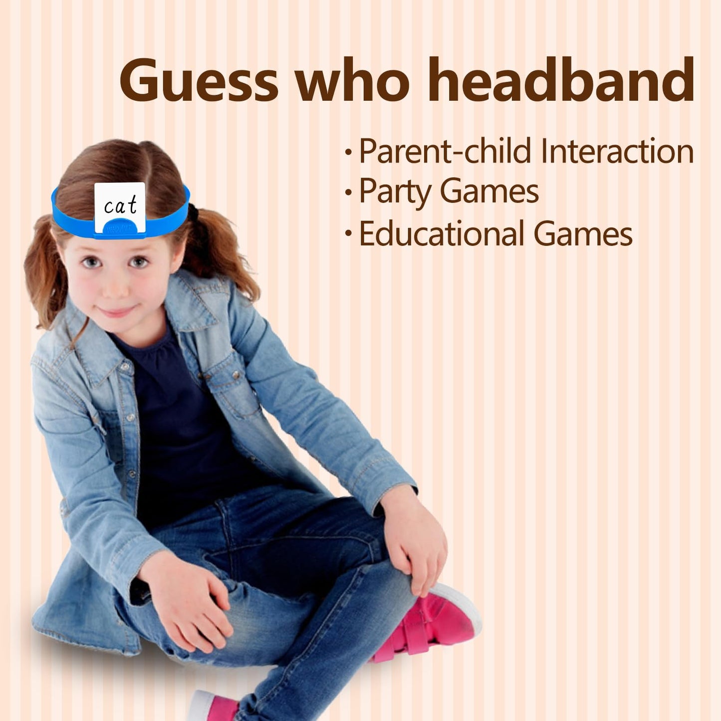 HOOJOJO Guess Who Headbands – 6 Colors, Adjustable Fit for Family Nights