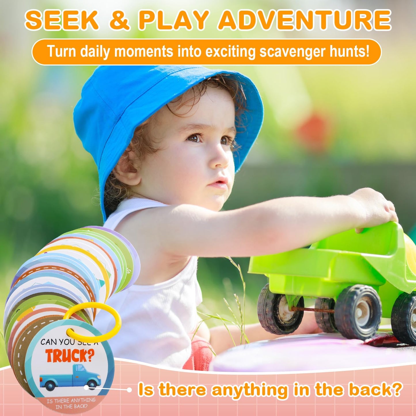 Hoolerry Toddler Scavenger Hunt Cards – Outdoor Edition for Ages 3-5