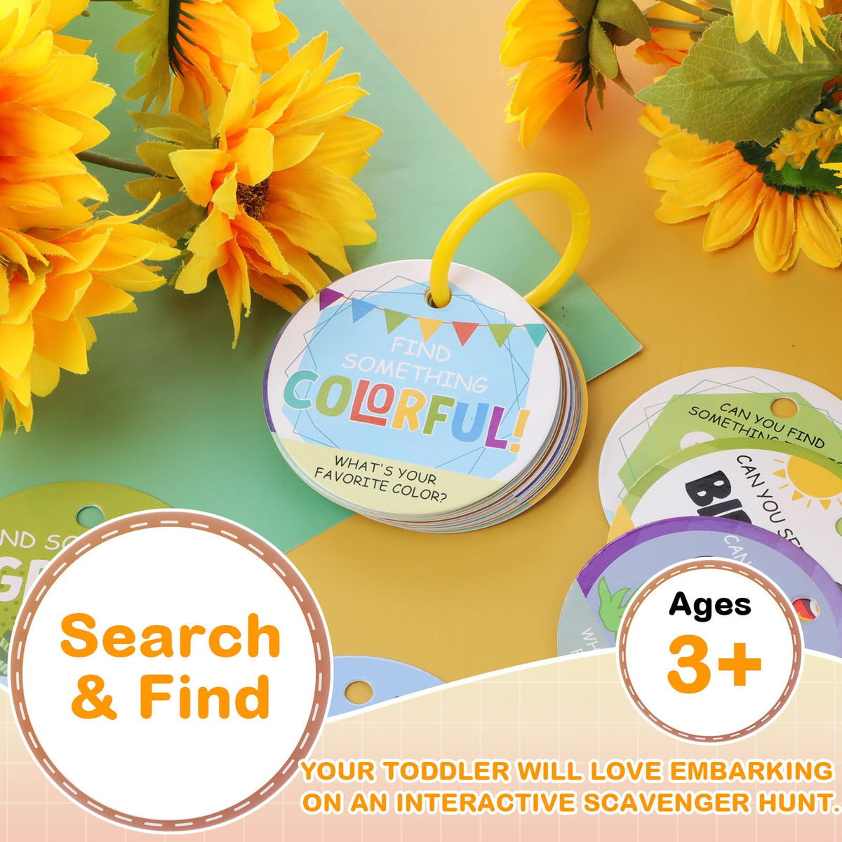 Hoolerry Toddler Scavenger Hunt Cards – Outdoor Edition for Ages 3-5
