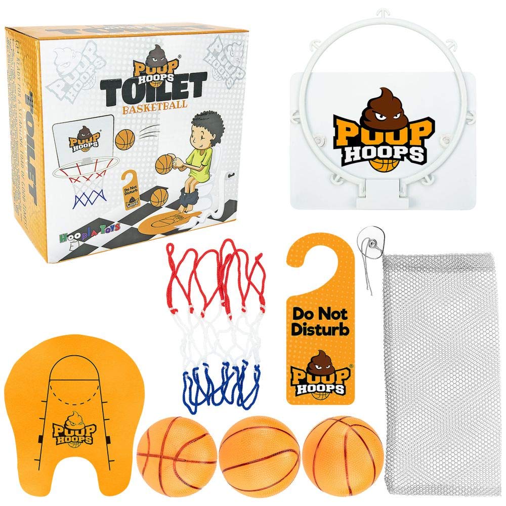 Poop Hoops Toilet Basketball Game Set - Hoopla Toys