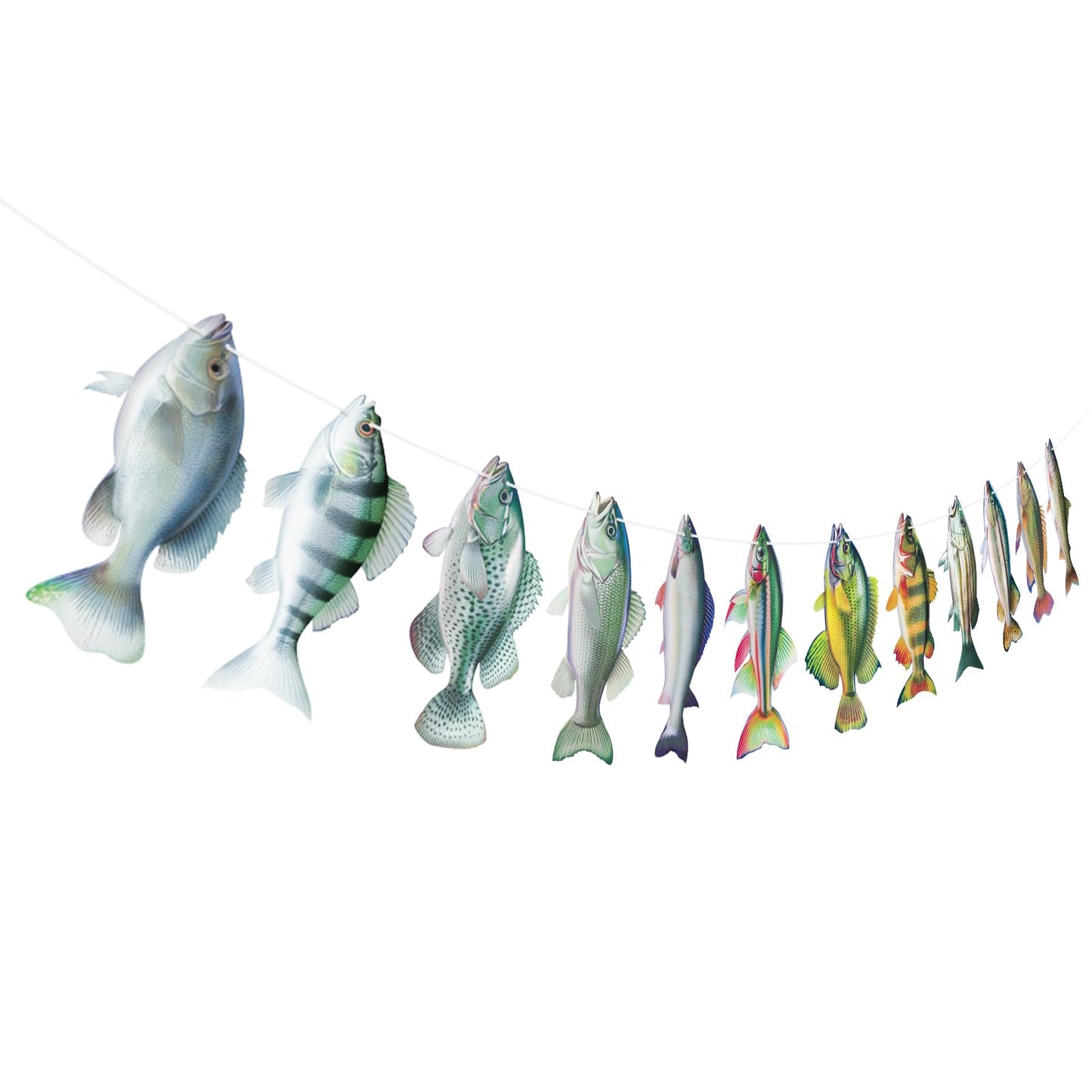 Hooqict Gone Fishing Banner Garland – Fish Birthday Party Decor