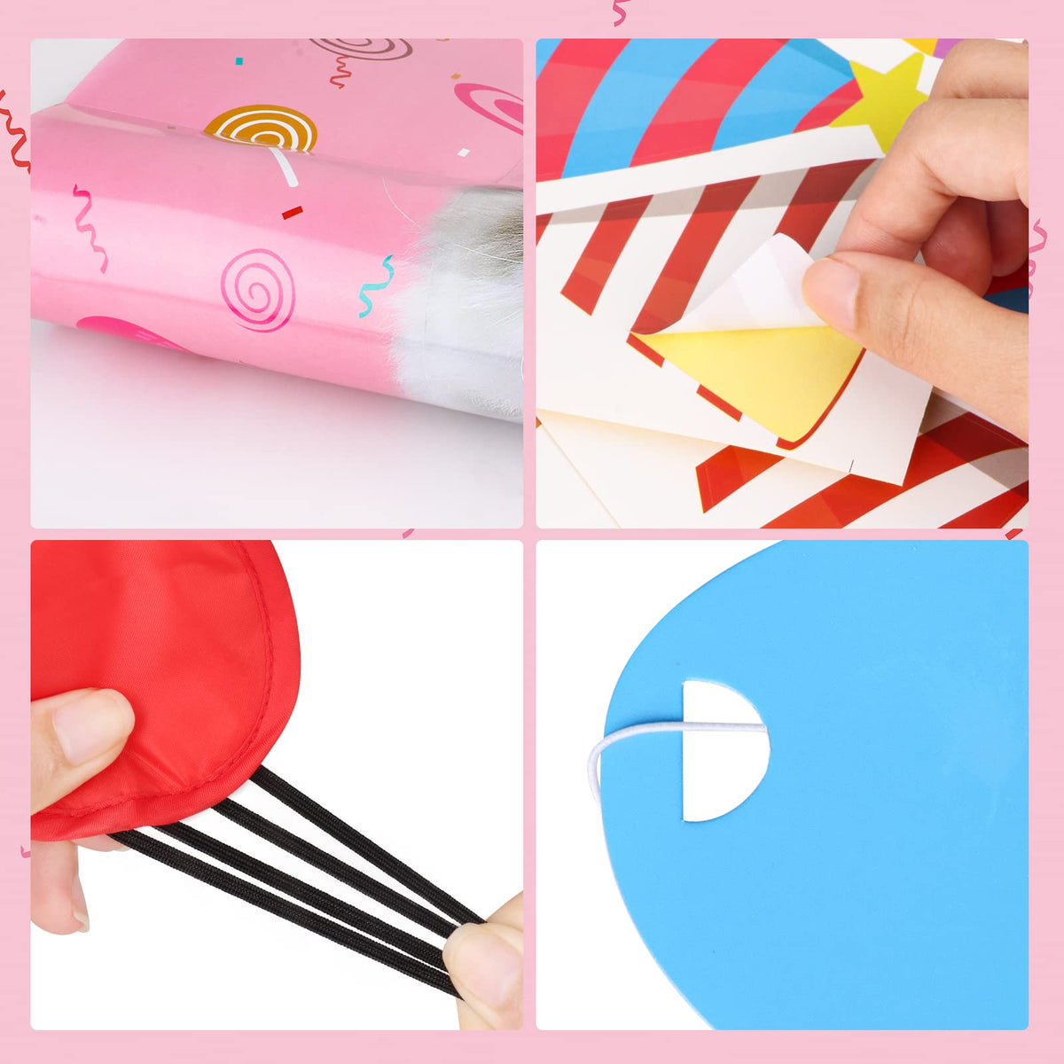 Hooqict Pin The Hat On The Cat Party Game – Large Poster & 54 Hat Stickers