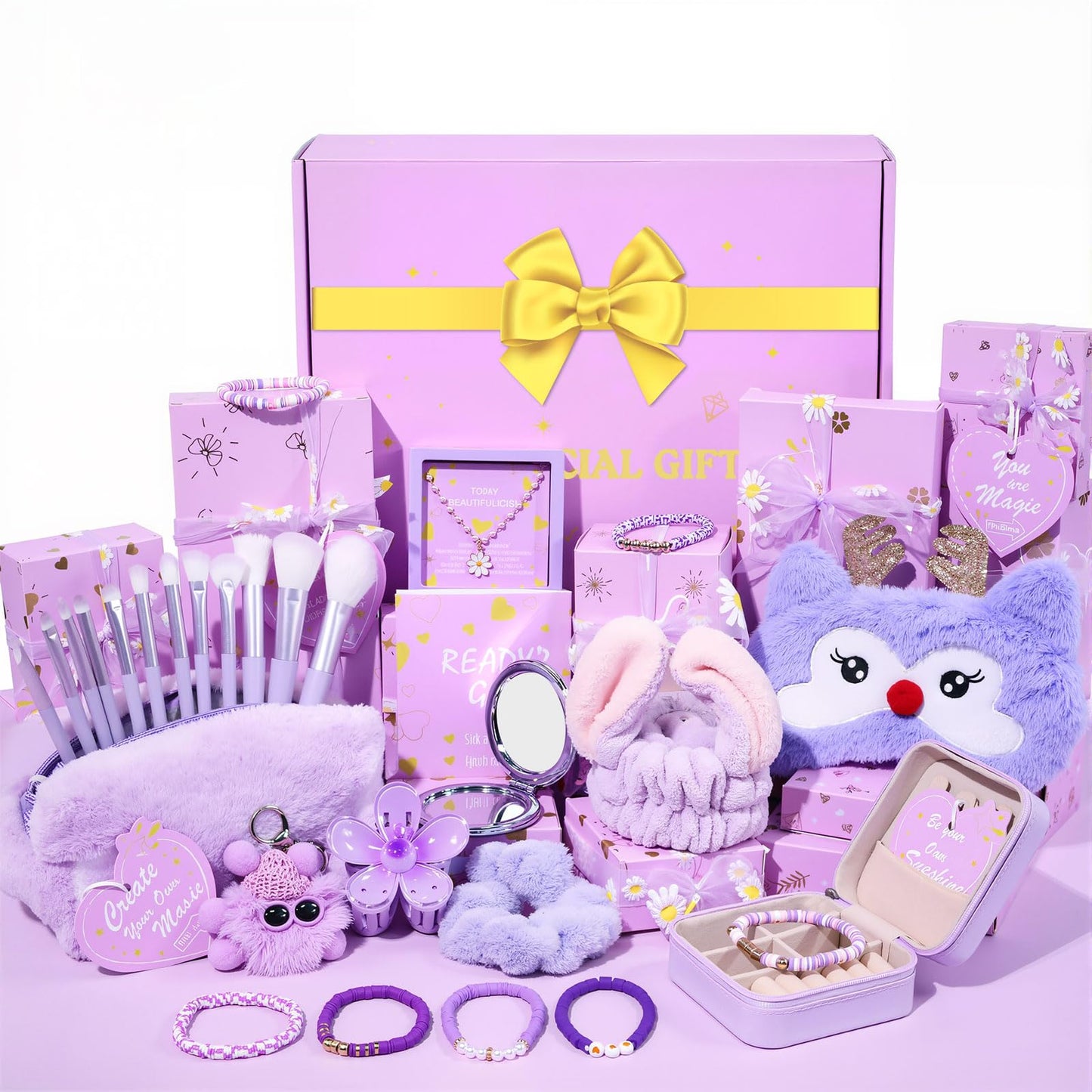 Hoostee Teen Gifts – Trendy 9-Wrapped Gift Box with Inspiring Tasks & Makeup Bag