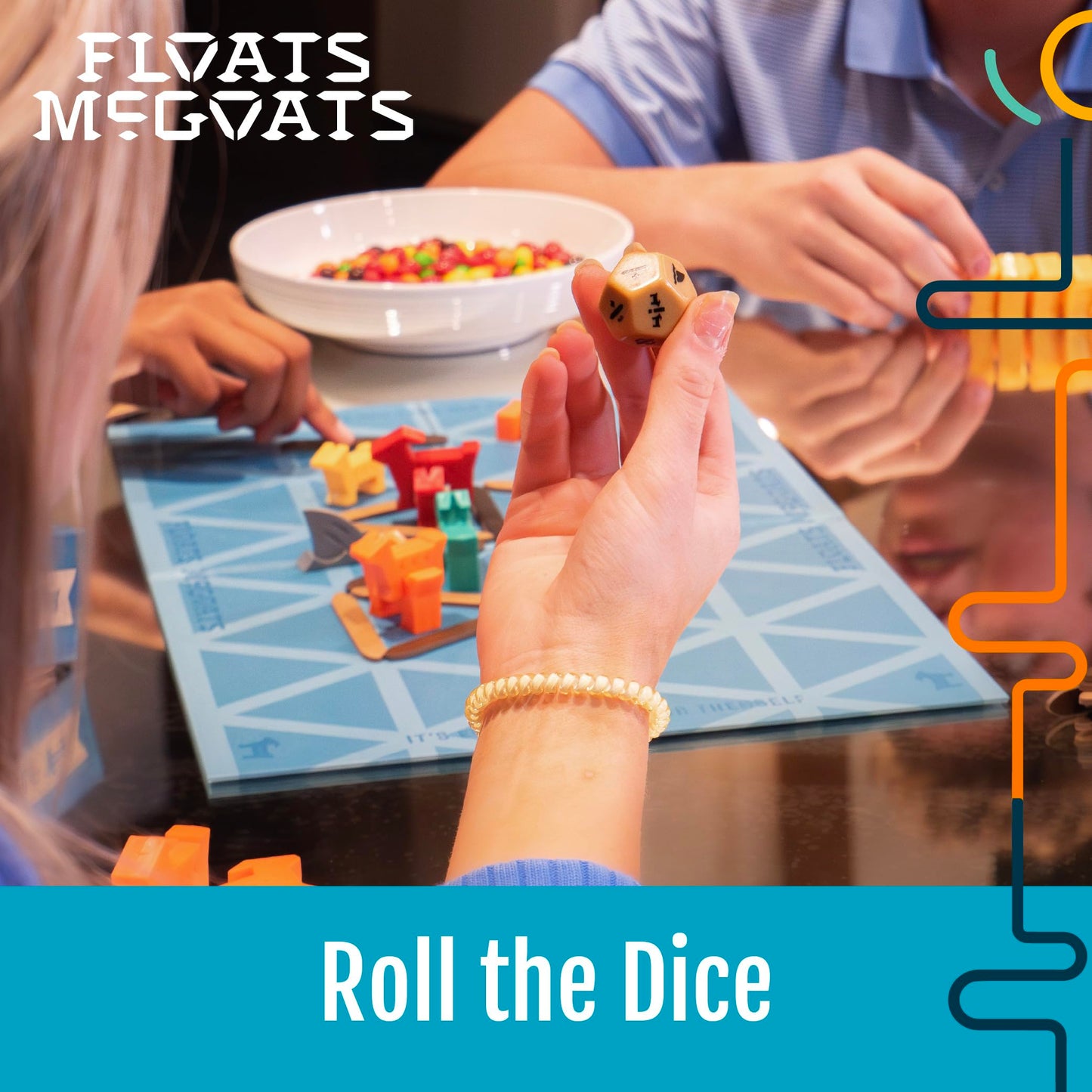 Hootenanny Games Floats McGoats Board Game – Build a Raft & Save Your Goats | 2-4 Players, Ages 10+