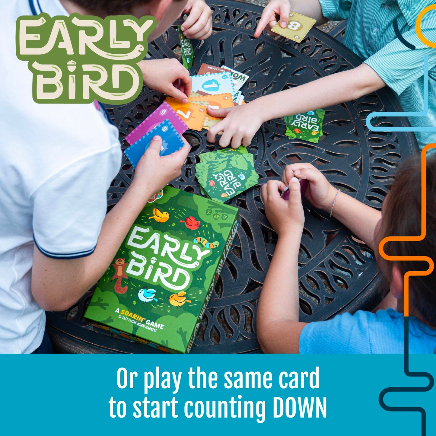 Hootenanny Games Early Bird — Fast Family Card Game for 2-6 Players