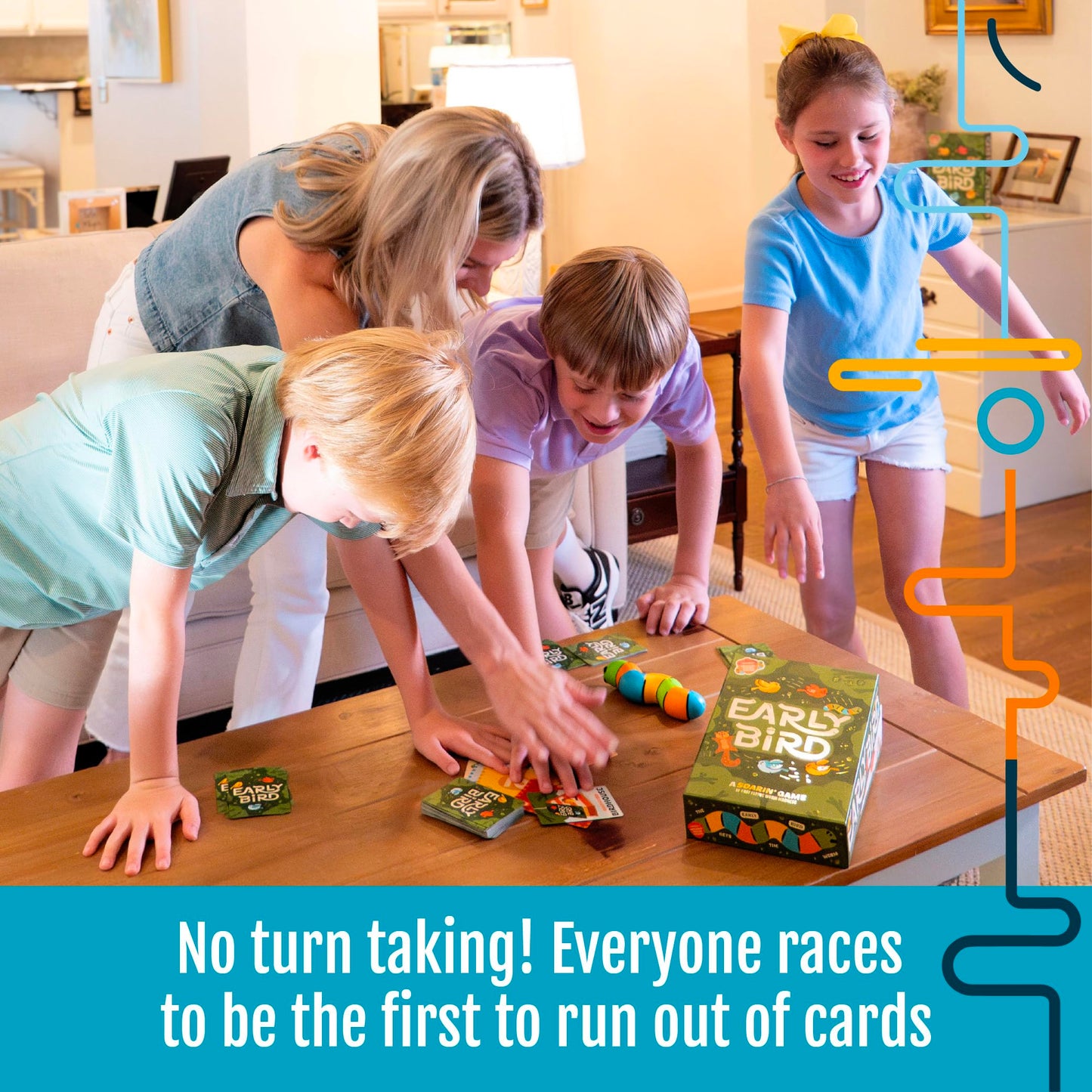 Hootenanny Games Early Bird — Fast Family Card Game for 2-6 Players