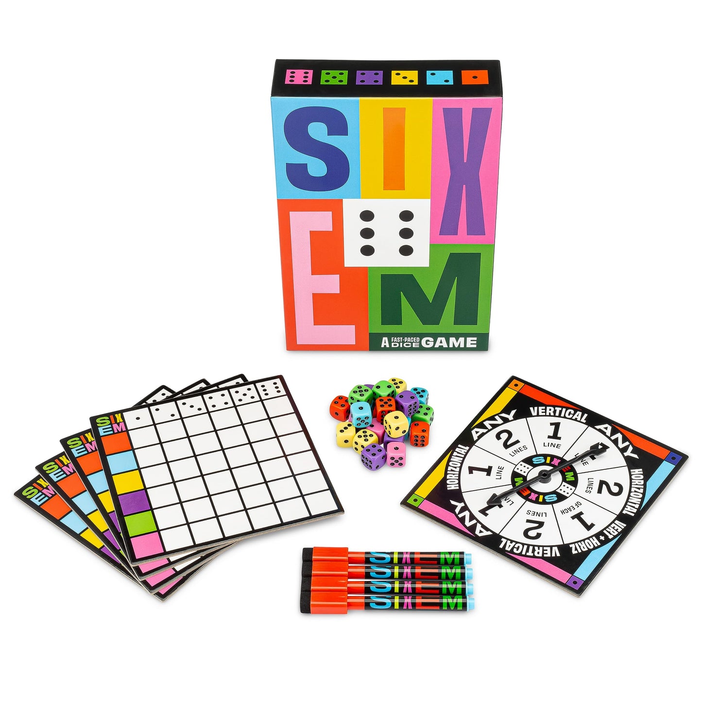 Hootenanny Games Sixem Dice Game – Fast-Paced Strategy & Sabotage for 2-4 Players
