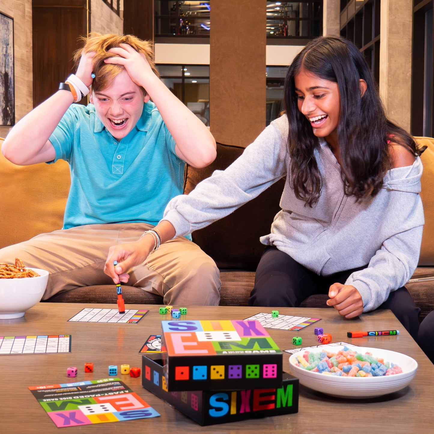 Hootenanny Games Sixem Dice Game – Fast-Paced Strategy & Sabotage for 2-4 Players