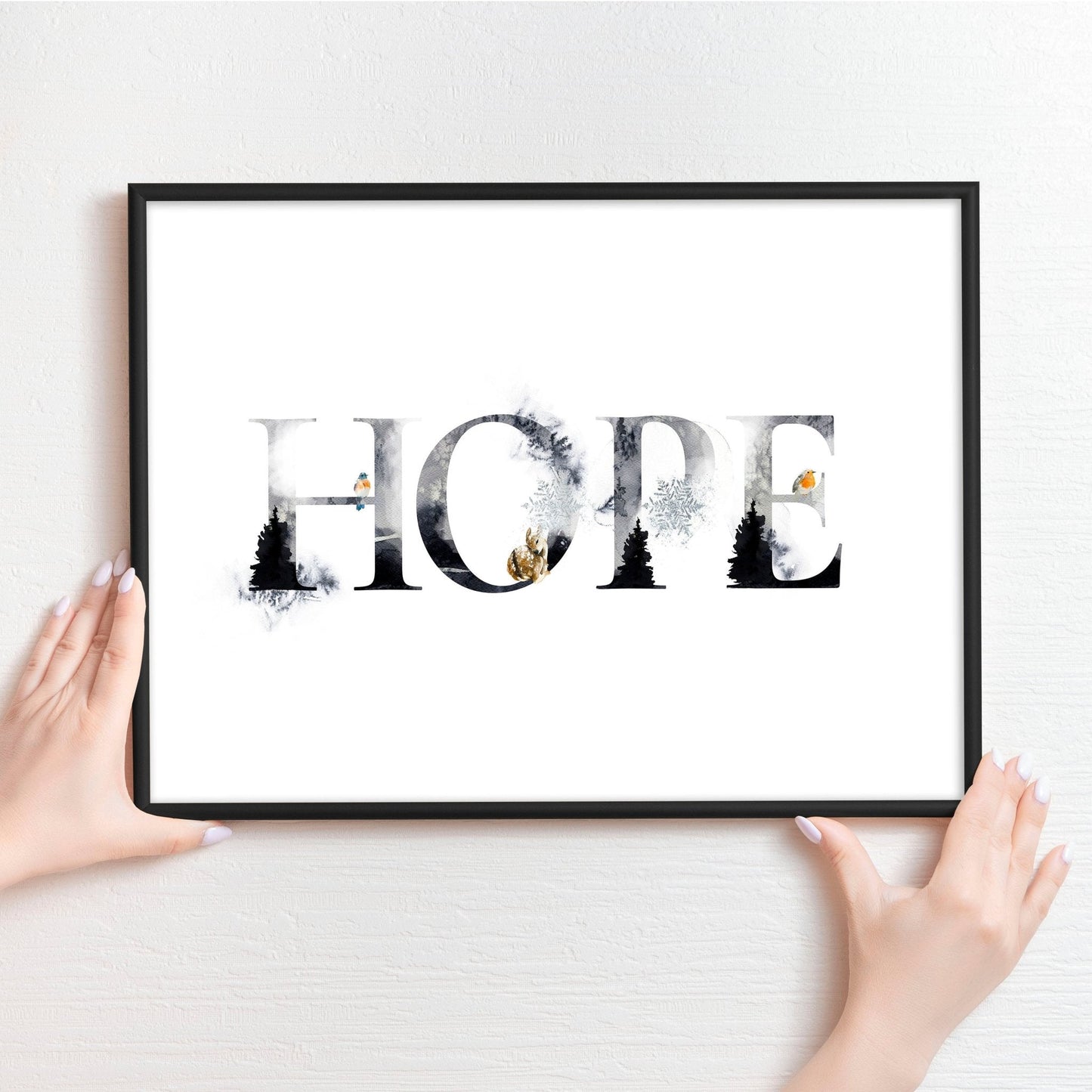 Xmas wall art print for Christmas decor