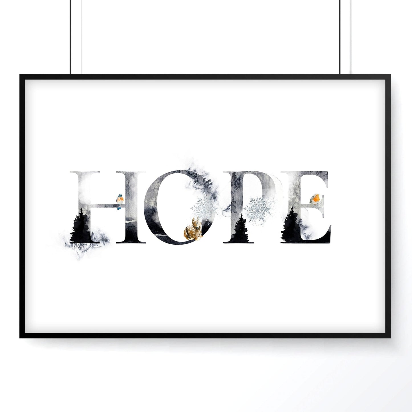 Xmas wall art print for Christmas decor