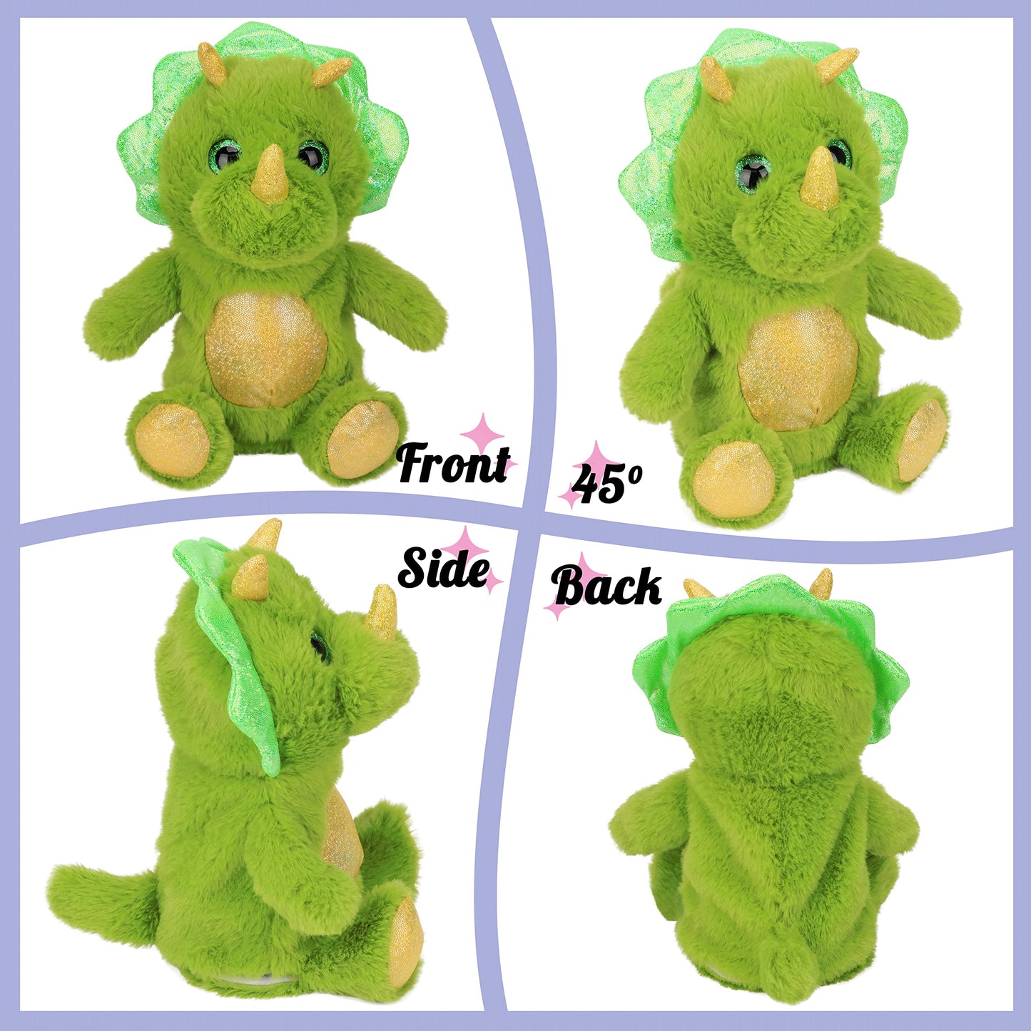 Hopearl Talking Dinosaur: Repeats What You Say with Nodding, 8-Inch Interactive Plush