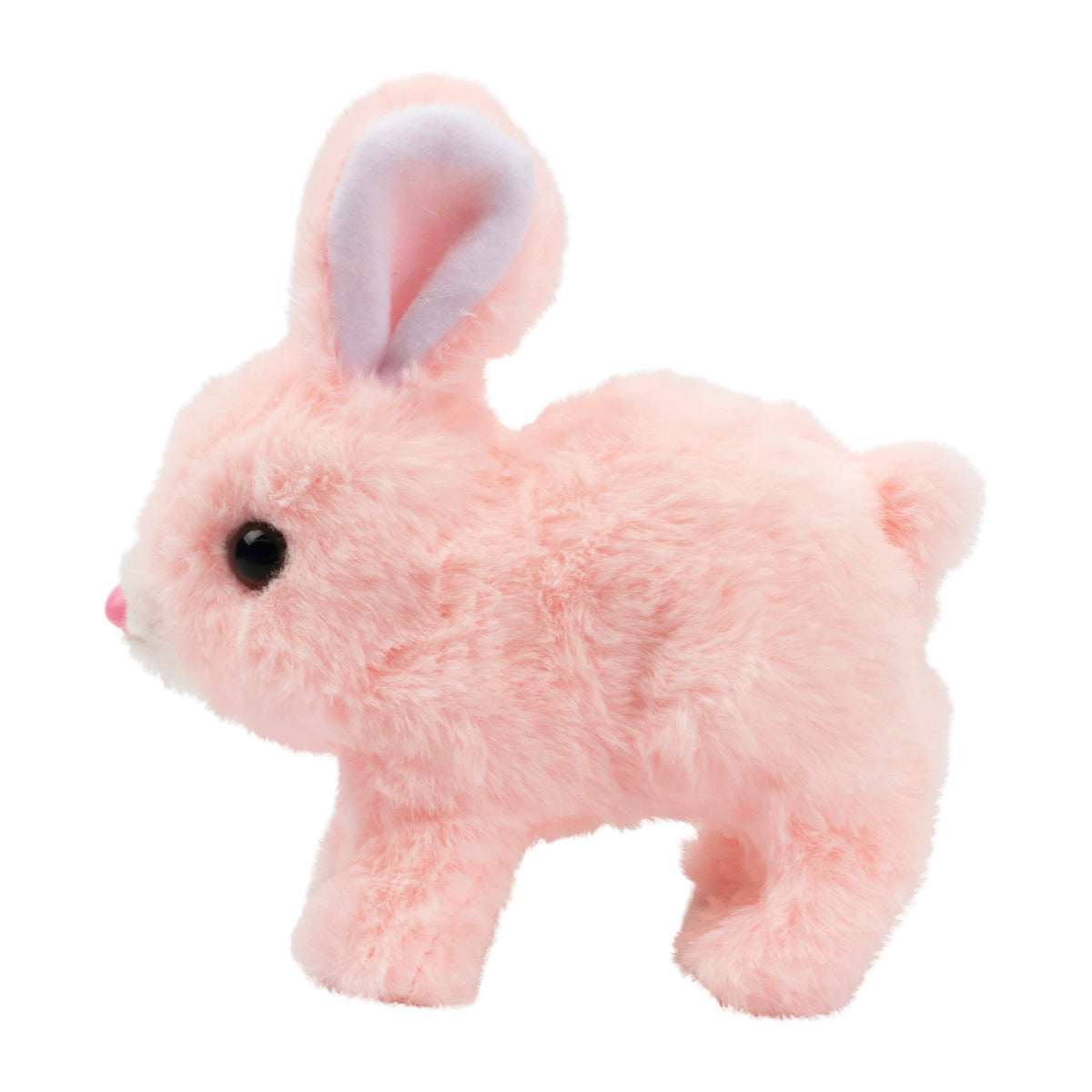 Hopearl Hopping Rabbit Interactive Plush Toy – 7'' Pink Bunny with Sounds