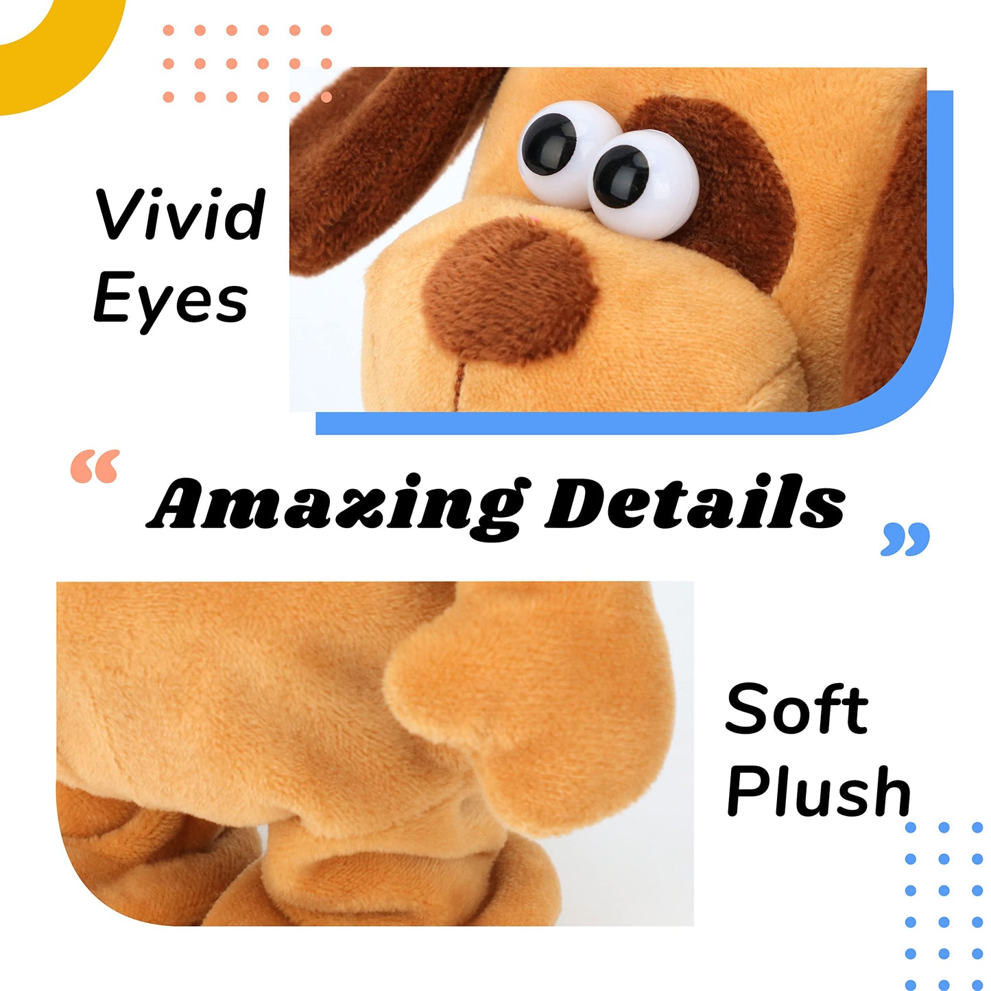 Hopearl Talking Dog – Repeats What You Say | 8-Inch Interactive Plush Buddy