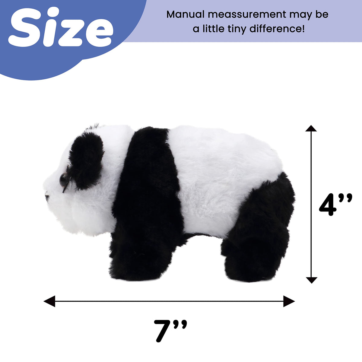 Hopearl Crawling Panda Interactive Plush Toy – 7-inch, Sounds & Movements