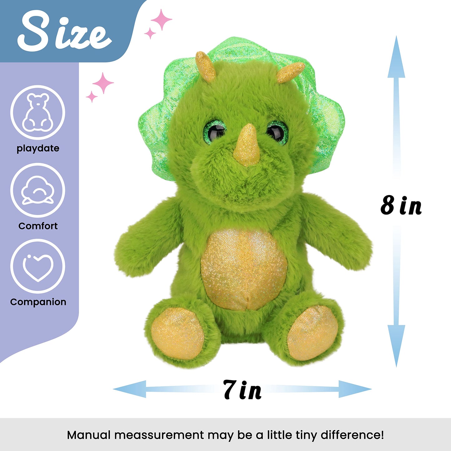 Hopearl Talking Dinosaur: Repeats What You Say with Nodding, 8-Inch Interactive Plush