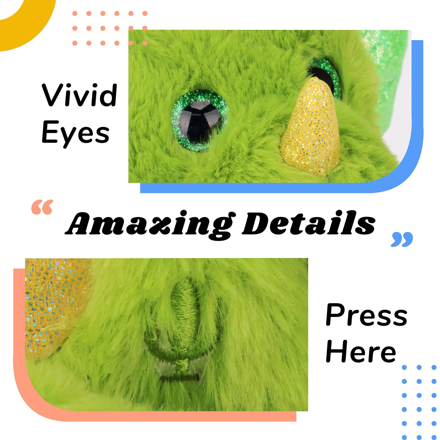 Hopearl Talking Dinosaur: Repeats What You Say with Nodding, 8-Inch Interactive Plush