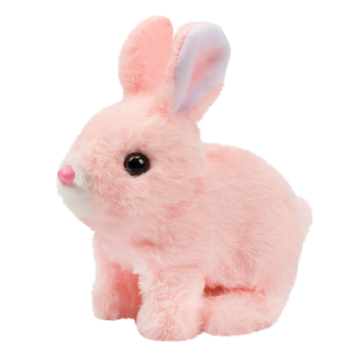 Hopearl Hopping Rabbit Interactive Plush Toy – 7'' Pink Bunny with Sounds