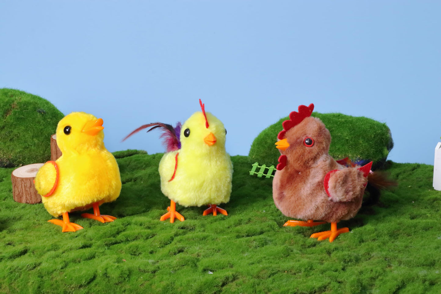 Hopearl Walking Chicken Toy – Interactive 8-Inch Brown Plush with Crow Sound for Toddlers