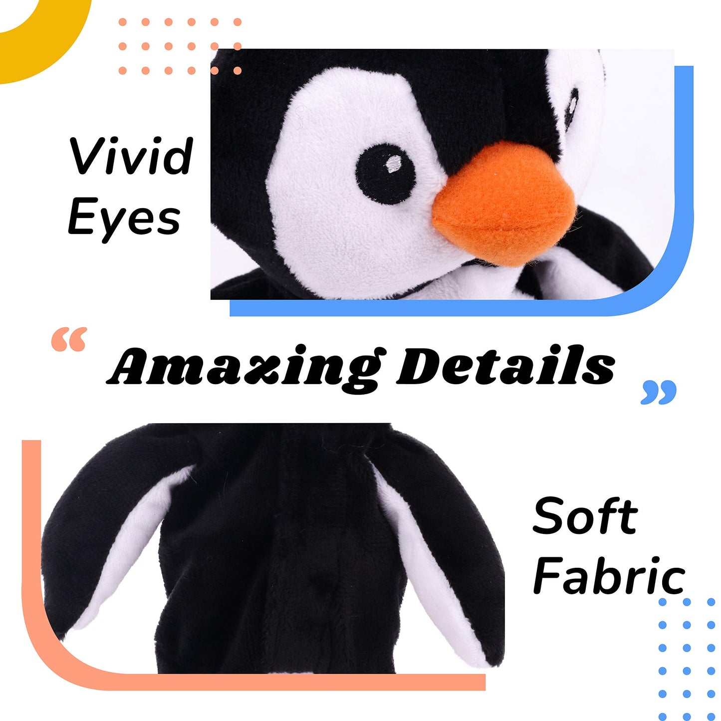 Hopearl Talking Penguin Repeats What You Say – 7.5-Inch Interactive Plush