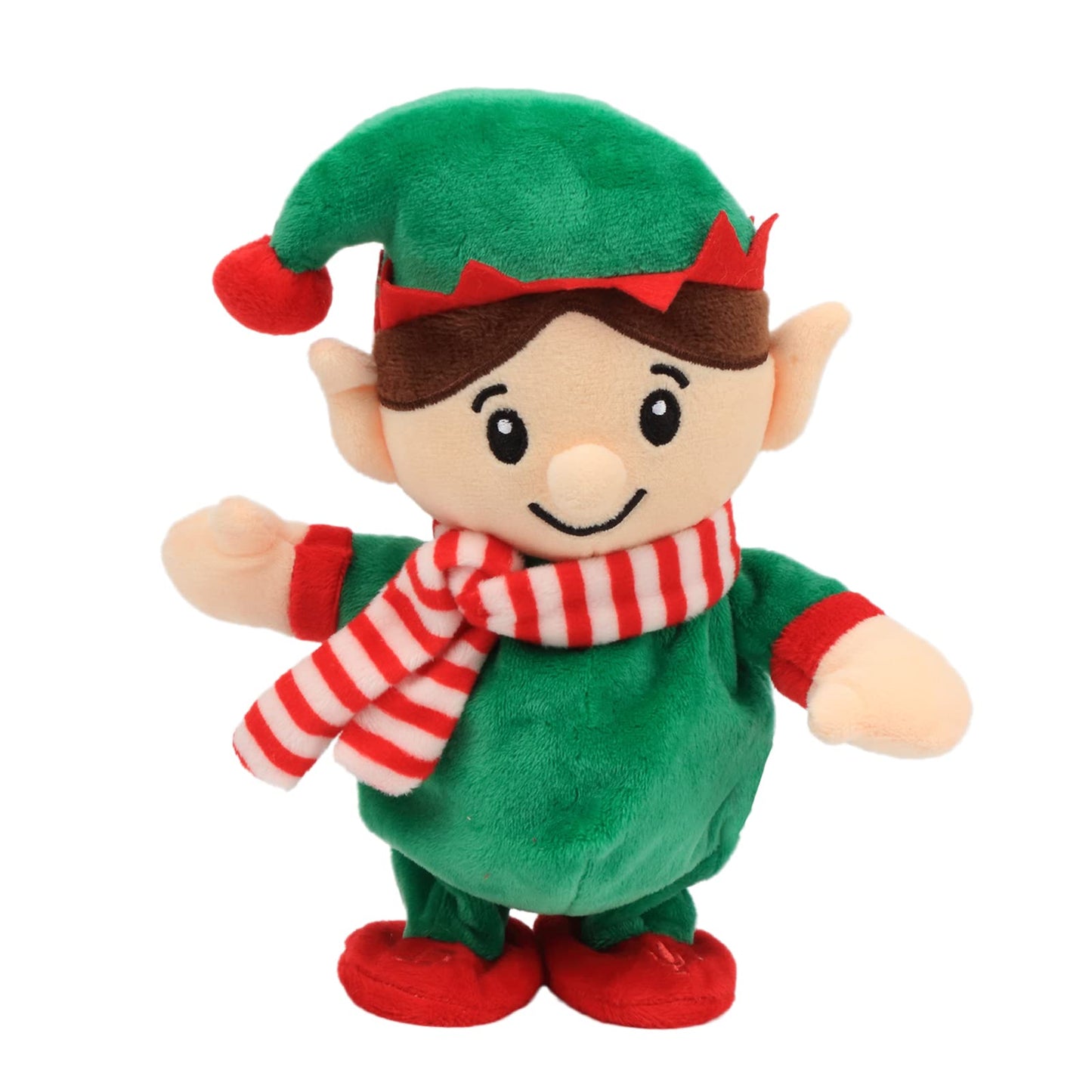 Hopearl Talking Singing Elf – Interactive Repeating Plush Buddy for Toddlers, 8.5-inch Green
