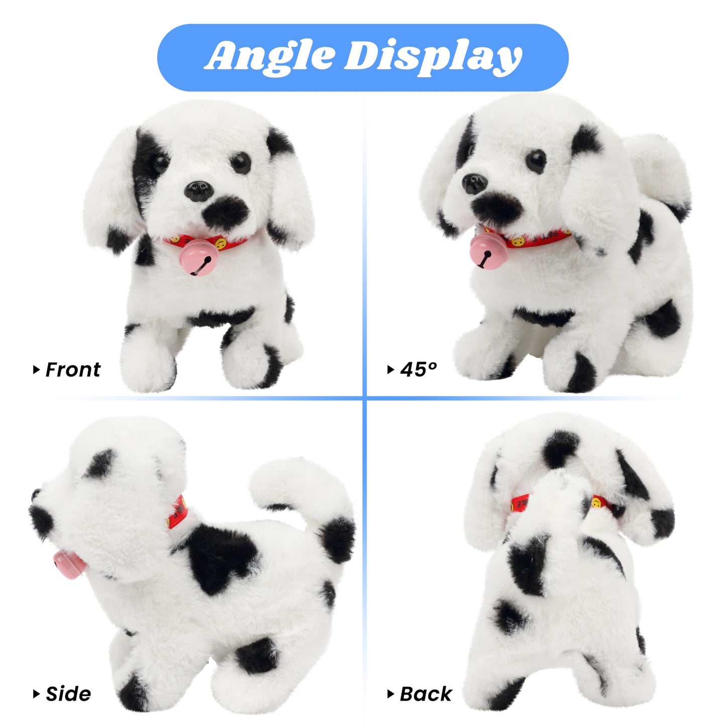Hopearl Walking Point Bunny Interactive Plush Toy – 7-Inch Hopping, Wiggling, and Nodding Head