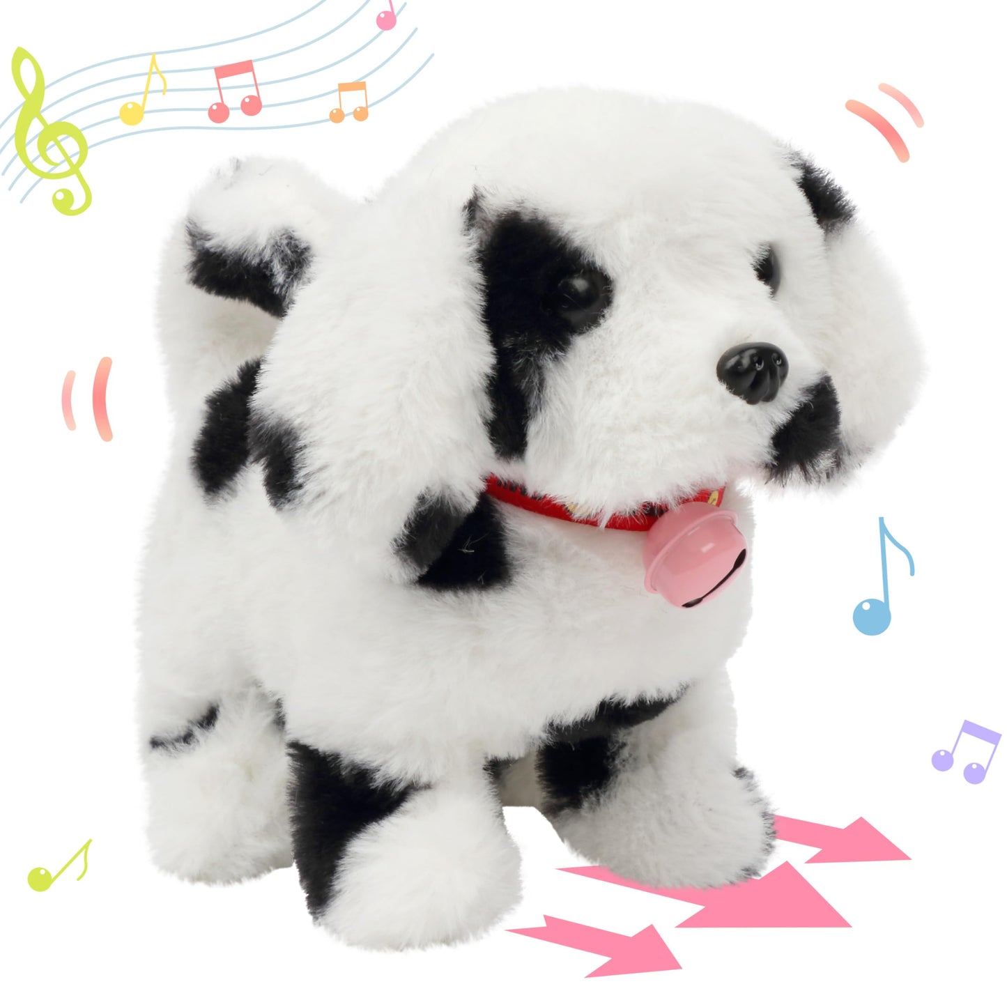 Hopearl Walking Point Bunny Interactive Plush Toy – 7-Inch Hopping, Wiggling, and Nodding Head