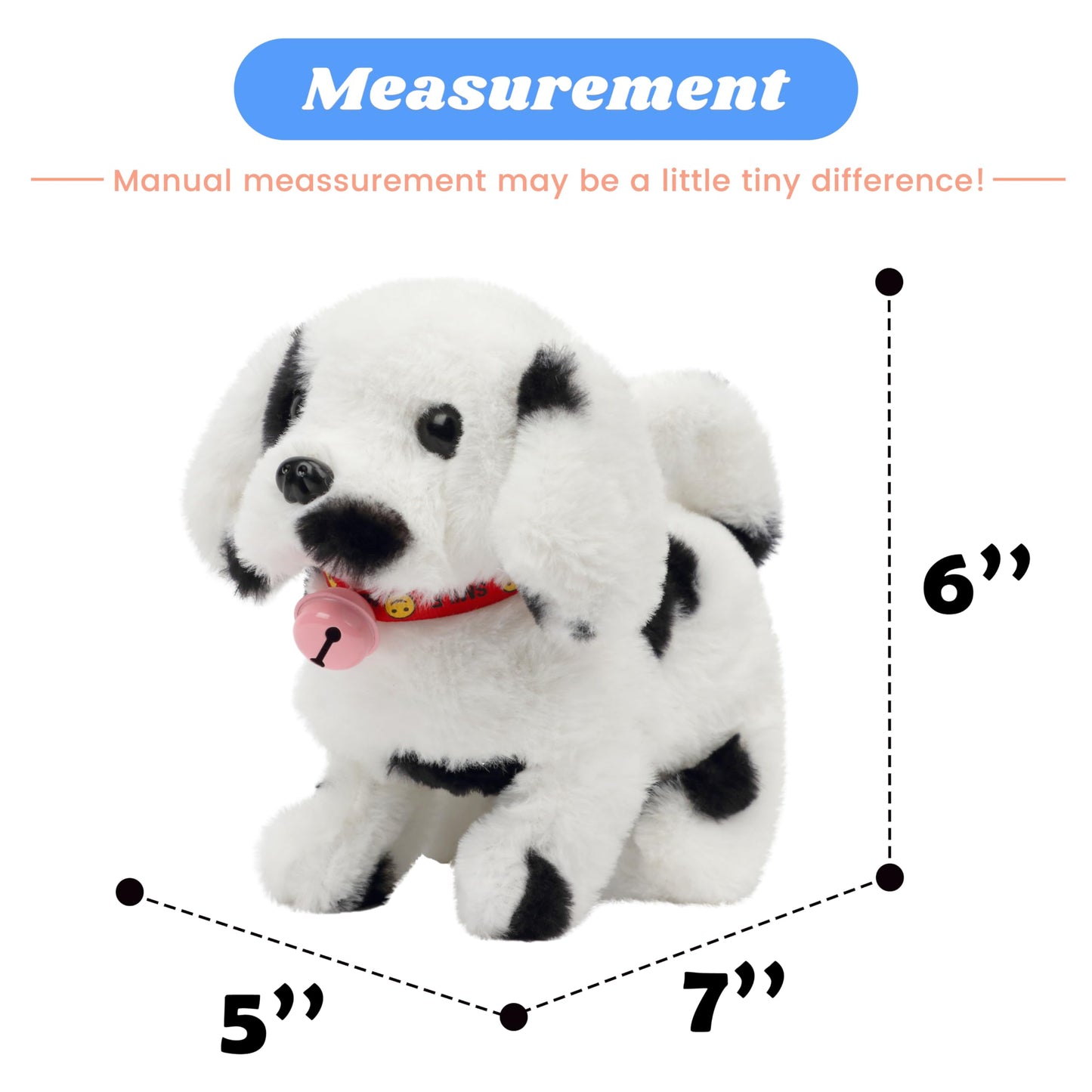 Hopearl Walking Point Bunny Interactive Plush Toy – 7-Inch Hopping, Wiggling, and Nodding Head