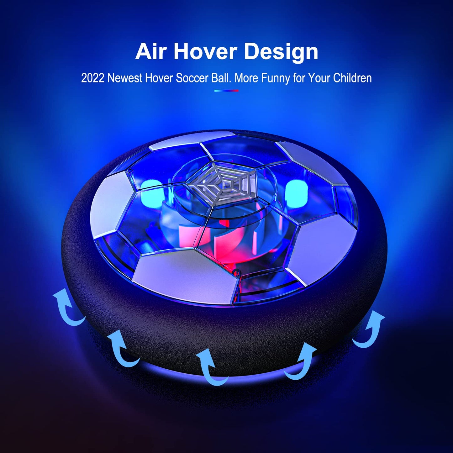 HopeRock 3-in-1 Hover Soccer Ball Hockey Bowling Set – Indoor & Outdoor Toy for Kids 3-12