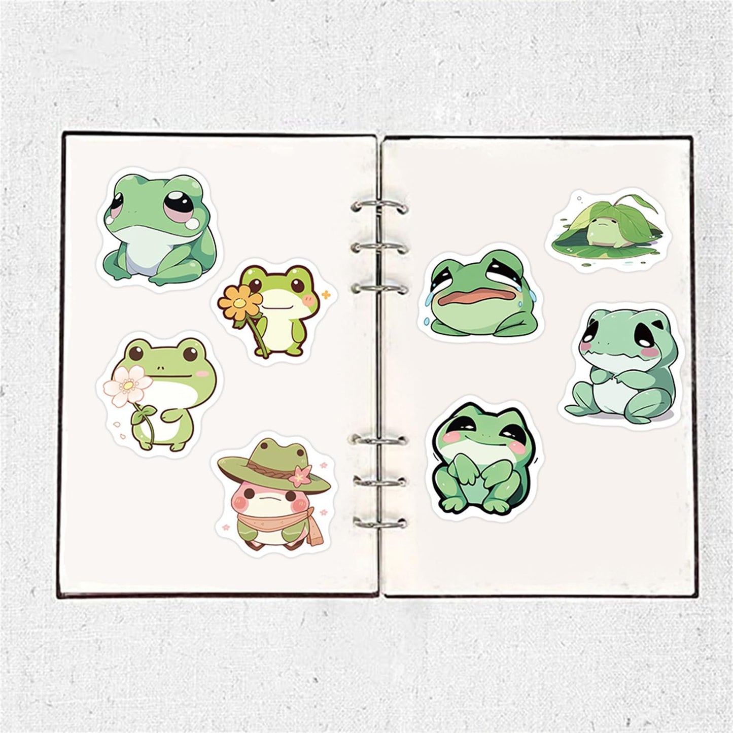 Hopetl Funny Small Frog Stickers – 100pc Colorful Vinyl Stickers for Kids, School & DIY Crafts