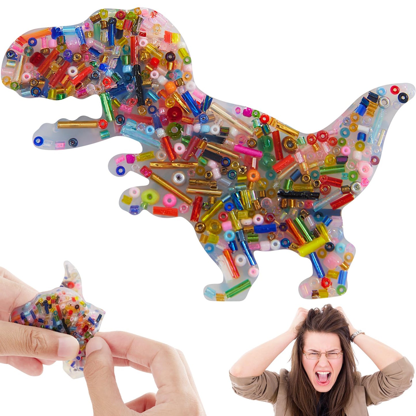 hopihy Skin Picking Fidget Toy – Dinosaurs Picking Pad for Sensory Focus