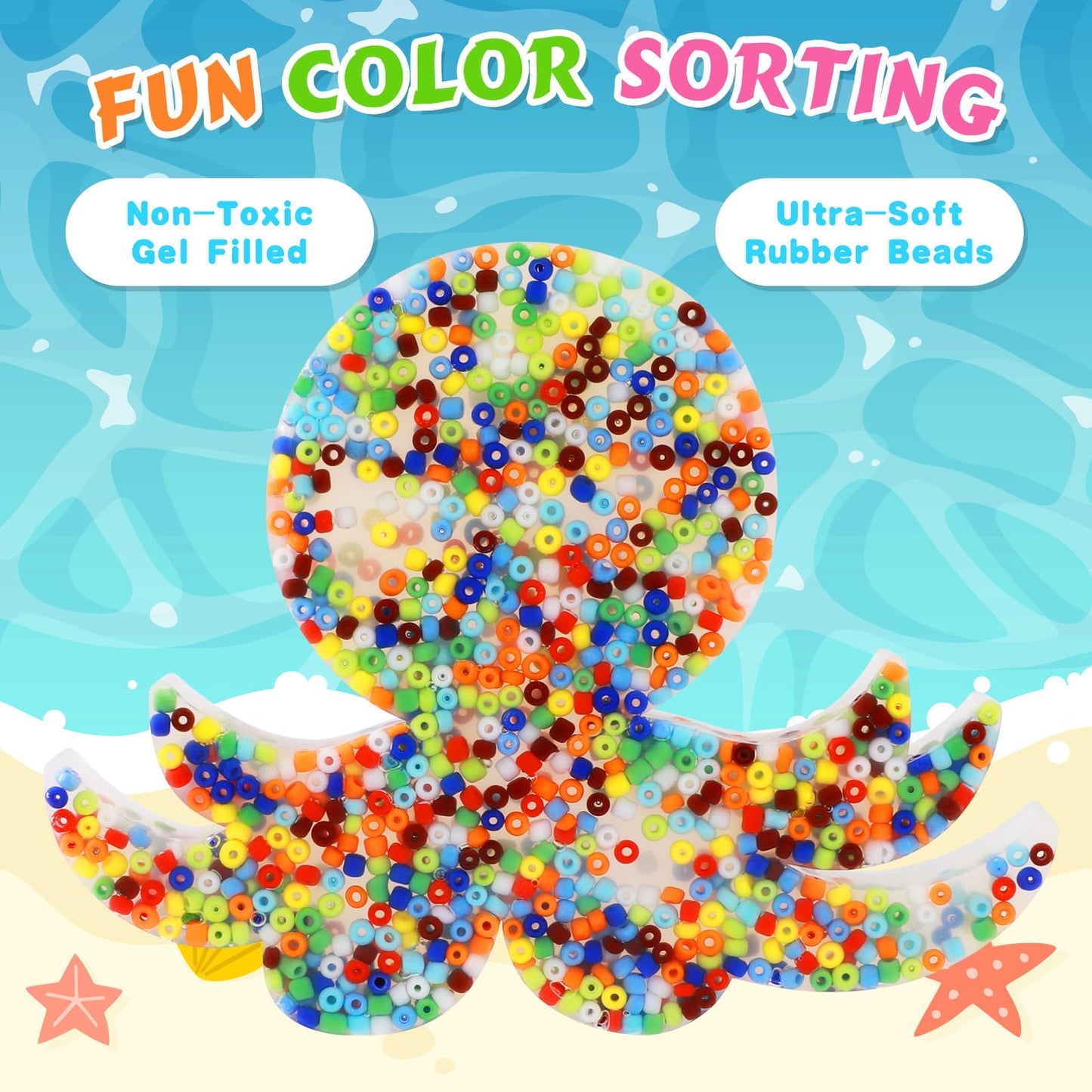 Hopihy Picky Pad – Sea Animals Sensory Fidget Pad for Focus, Calm, and Creative Play