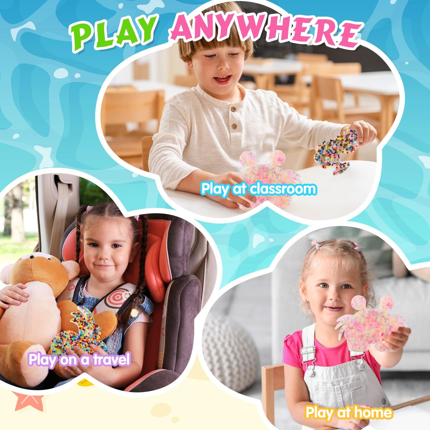Hopihy Picky Pad – Sea Animals Sensory Fidget Pad for Focus, Calm, and Creative Play