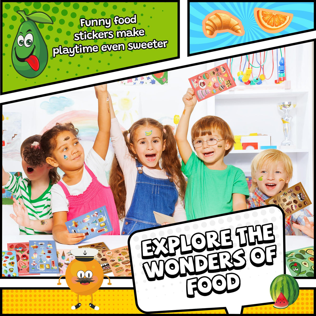 HORIECHALY Smelly Stickers for Kids – 48 Sheets, 12 Scents, Scratch & Sniff Fun for Classrooms