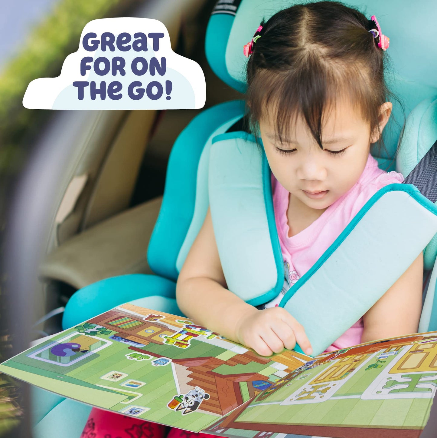 Horizon Group USA Bluey Sticker Playset — 2 Reversible Scenes & 35+ Reusable Puffy Stickers