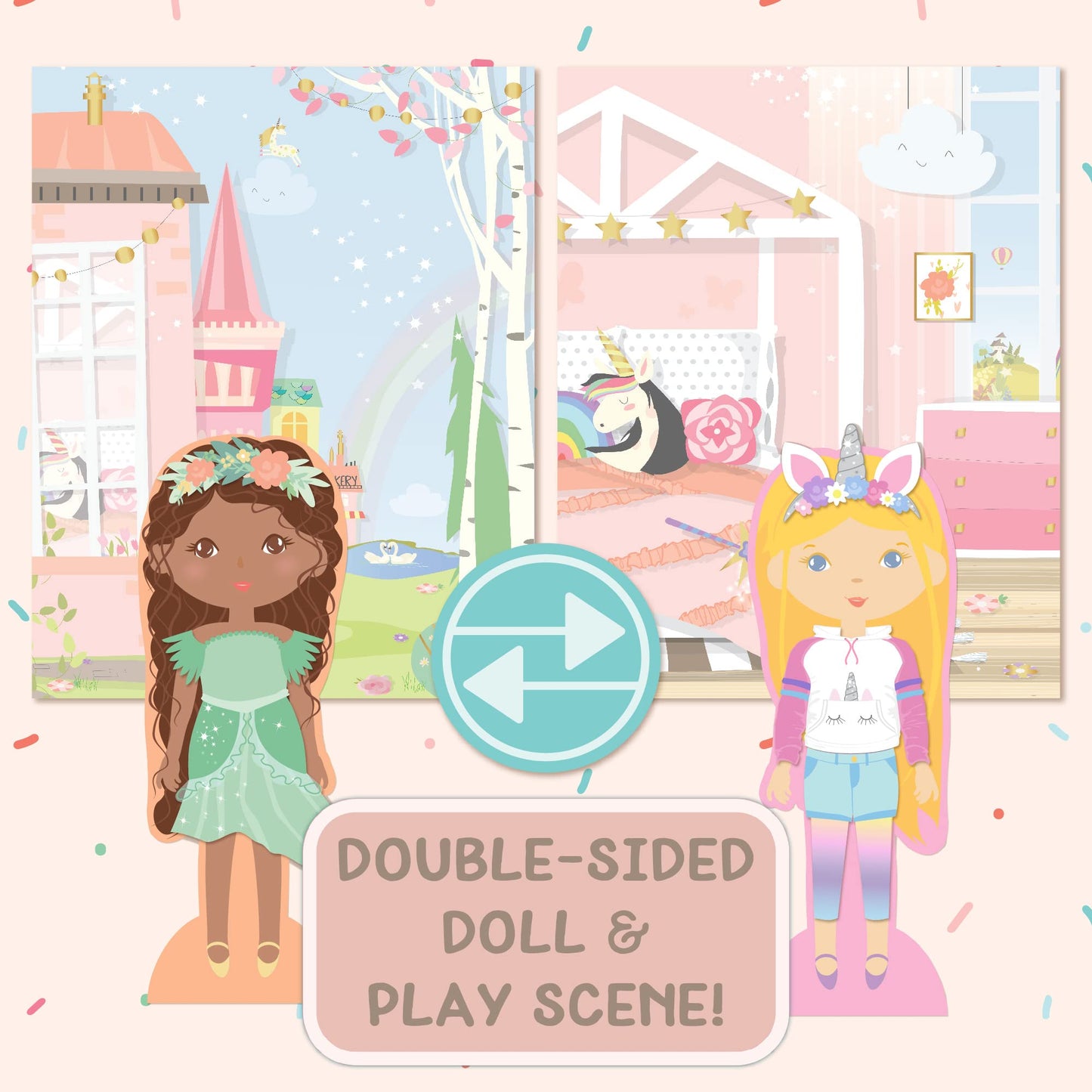 Story Magic Wooden Dress-Up Doll — Horizon Group USA | Double-Sided Magnetic Outfit Set (40+ Pieces)