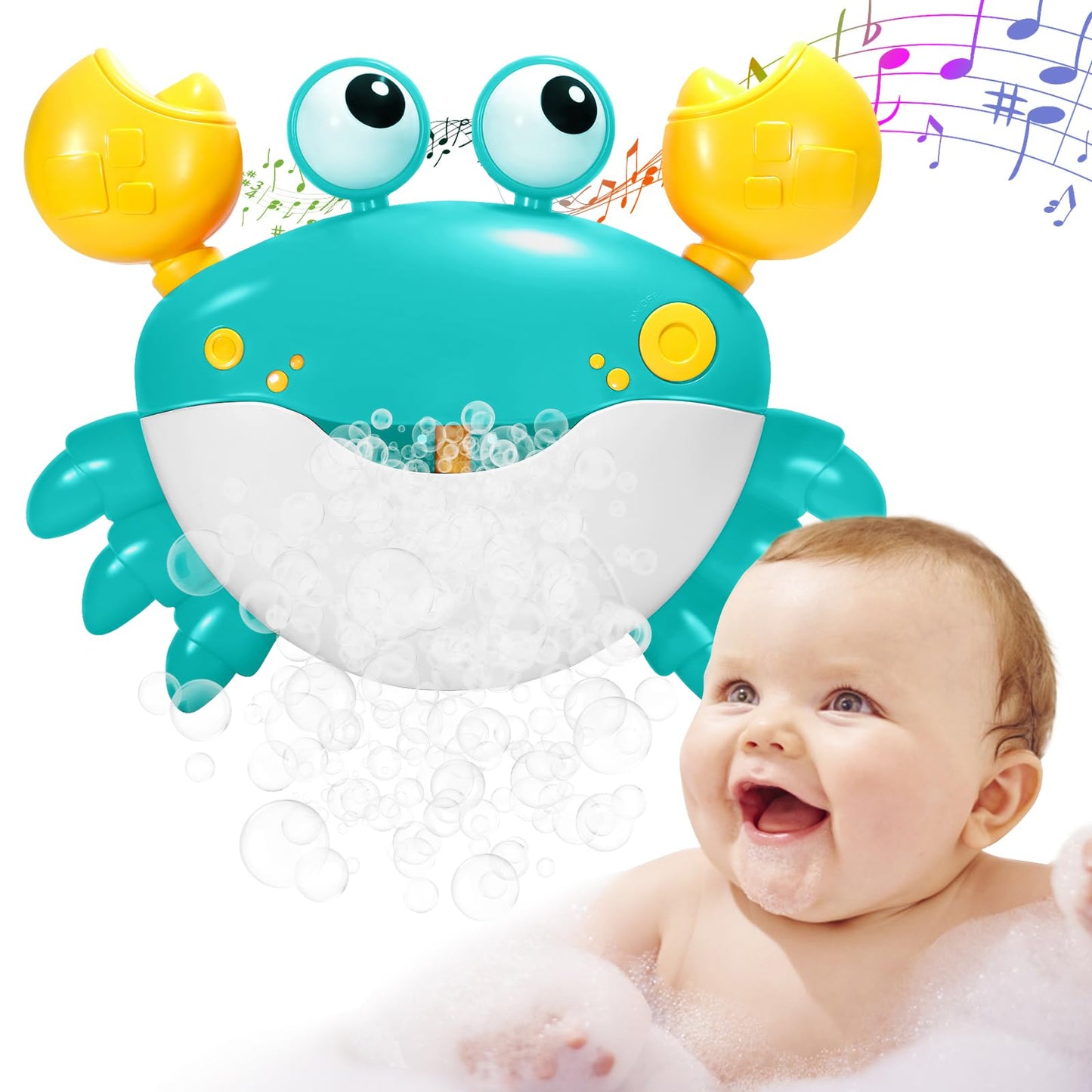 HOSBENI Crab Bubble Bath Toy – Automatic Bubble Maker with Music for Kids