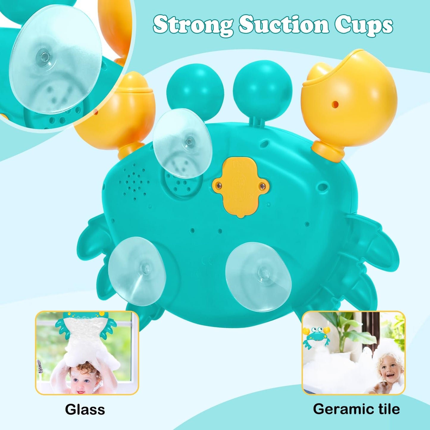 HOSBENI Crab Bubble Bath Toy – Automatic Bubble Maker with Music for Kids