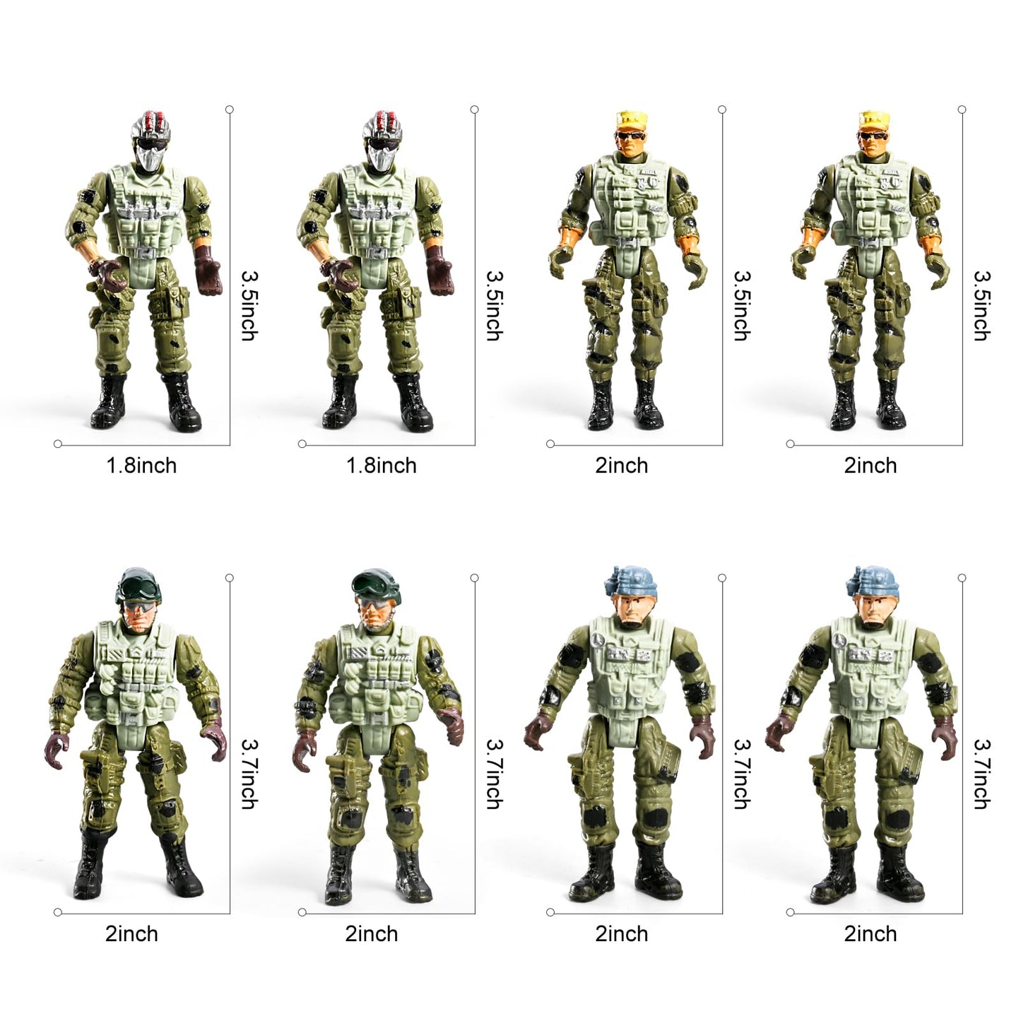 HOSPONY 58-in-1 Army Toys for Boys – Military Vehicles, Action Figures & Gear