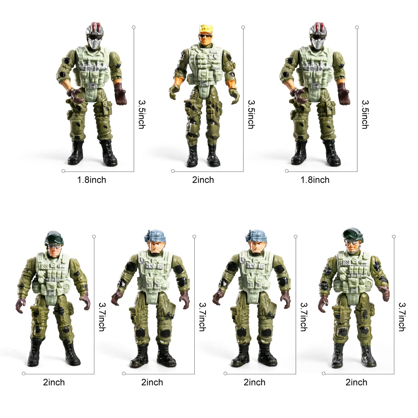 HOSPONY 78-in-1 Army Men Toys Set – Realistic Vehicles & Figures for Imaginative Play