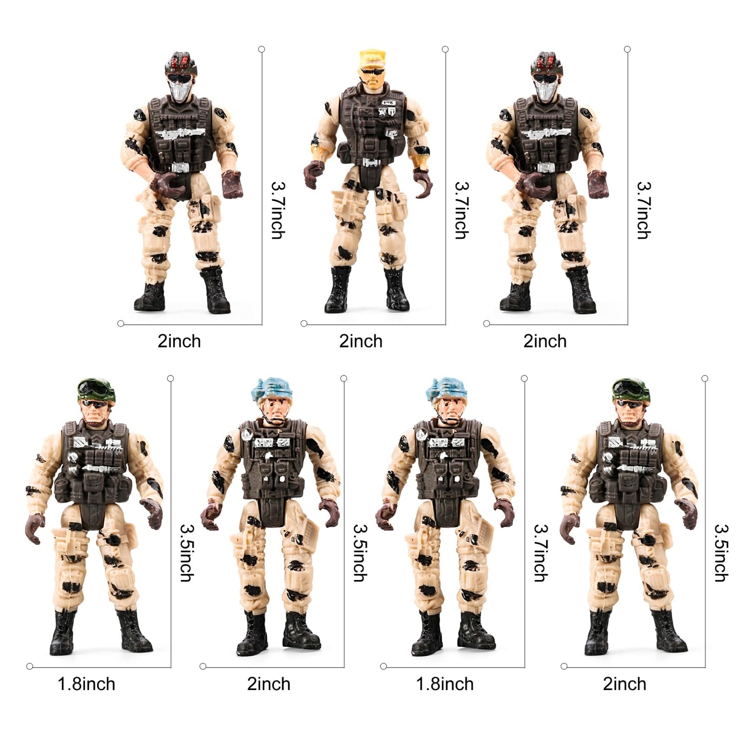 HOSPONY 78-in-1 Army Men Toys Set – Realistic Vehicles & Figures