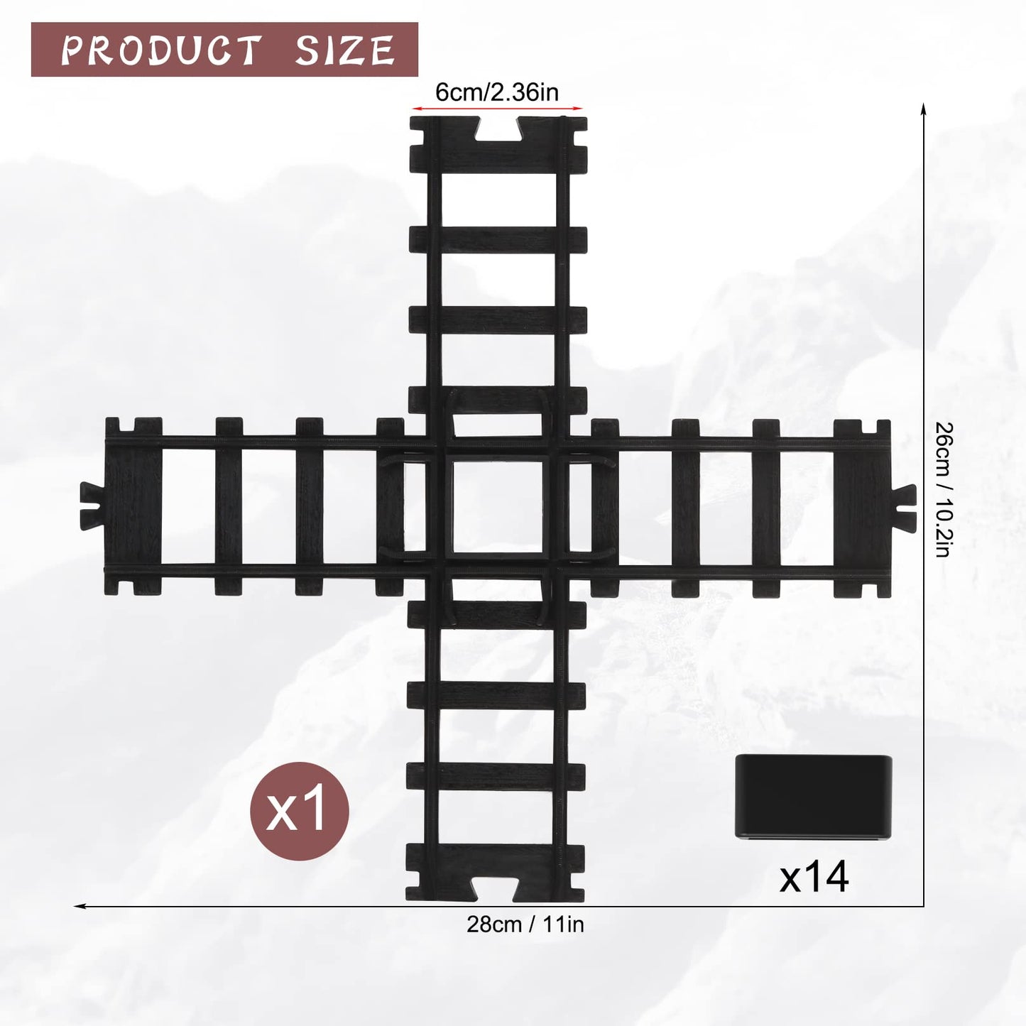Hot Bee Train Tracks Accessories 6cm Wide for 9015 Trains | Replacement Rails & Cross Track Kit