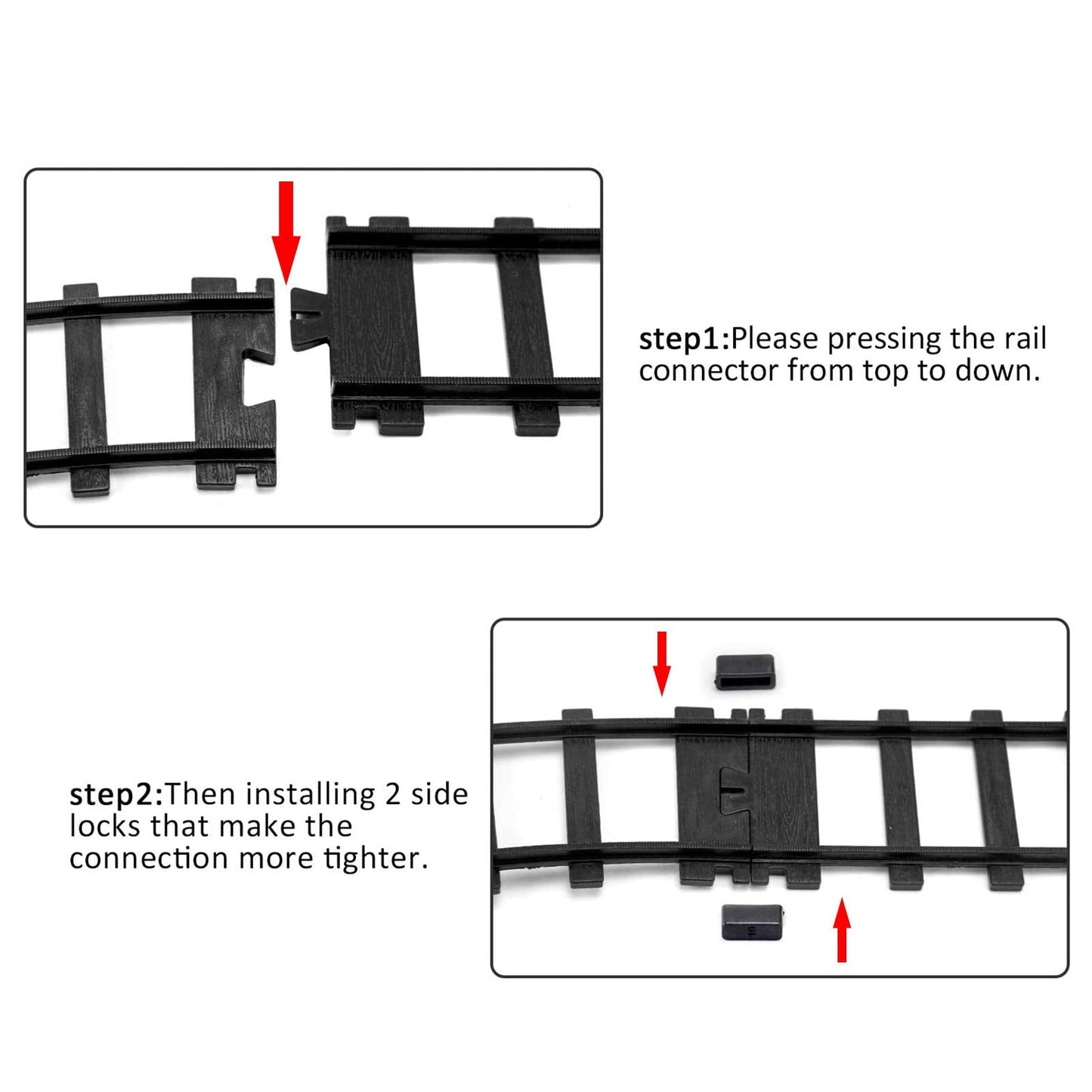 Hot Bee Train Tracks Accessories 6cm Wide for 9015 Trains | Replacement Rails & Cross Track Kit