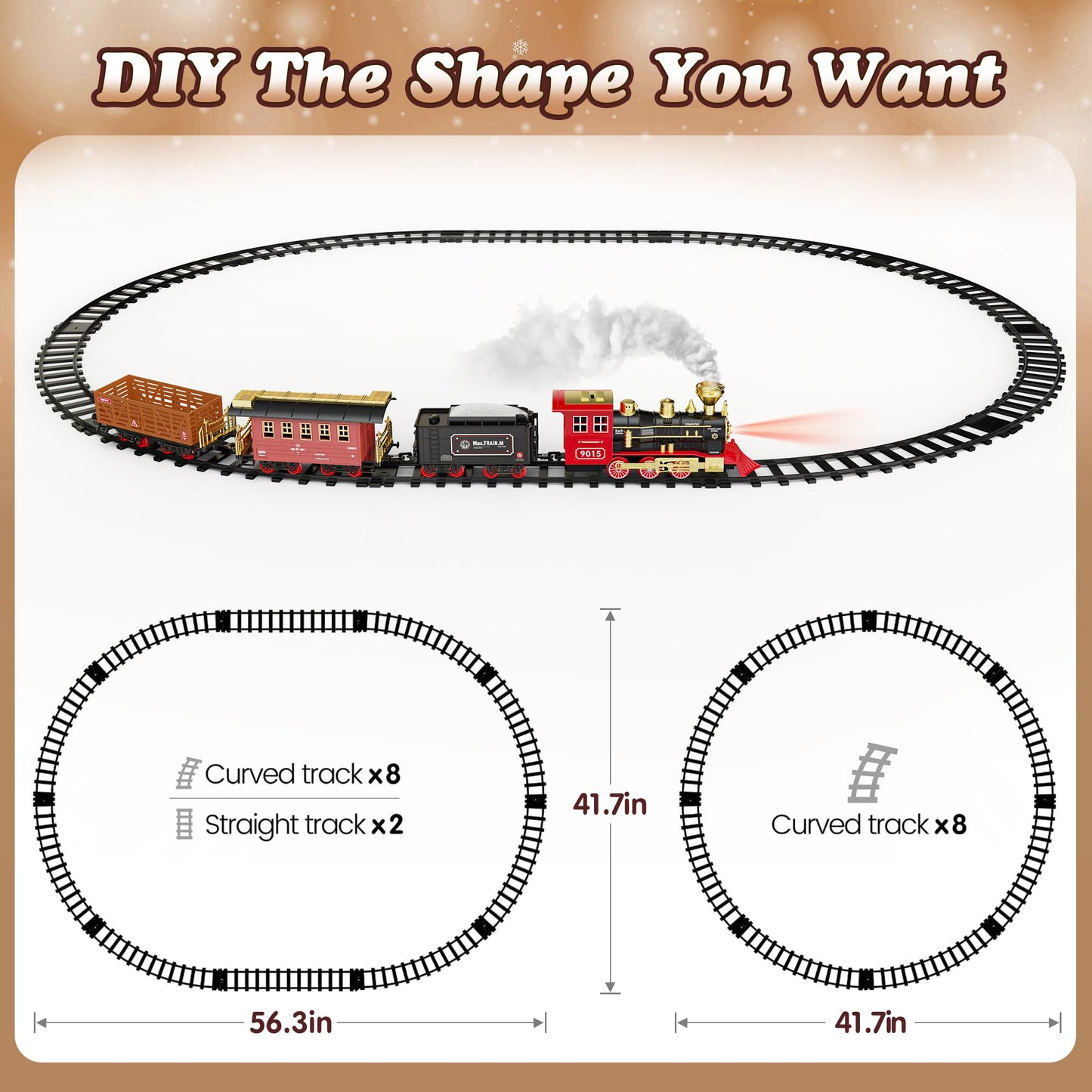 Hot Bee Train Set with Remote Control - Lights, Smoke & Sound for Kids