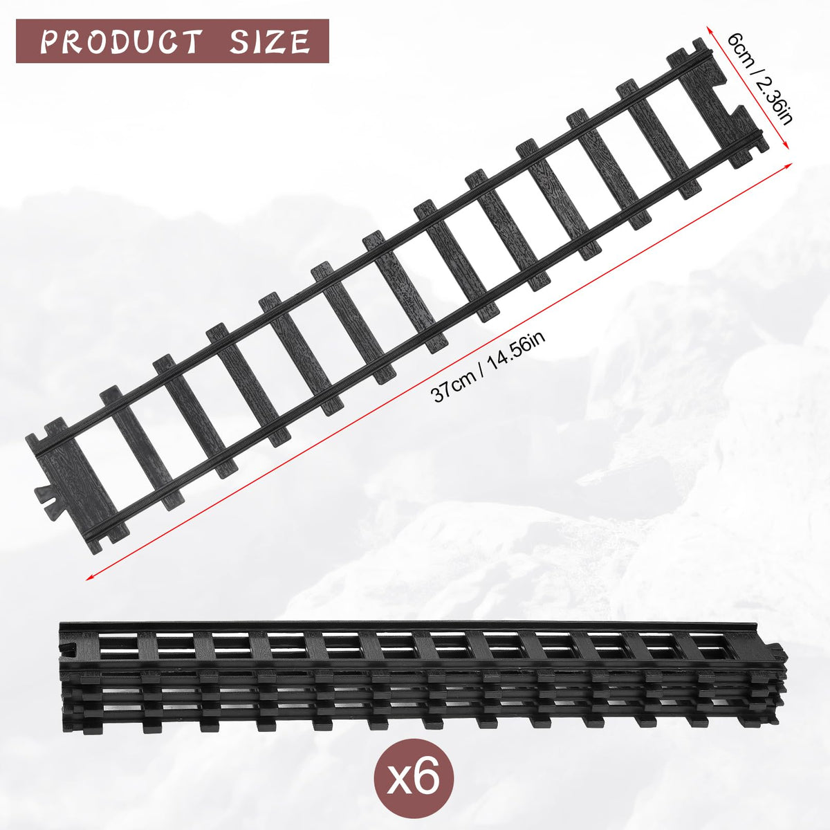 Hot Bee Train Tracks Accessories 6cm (2.36in) for 9015 Trains Set – Replaceable Rails & Easy Assembly