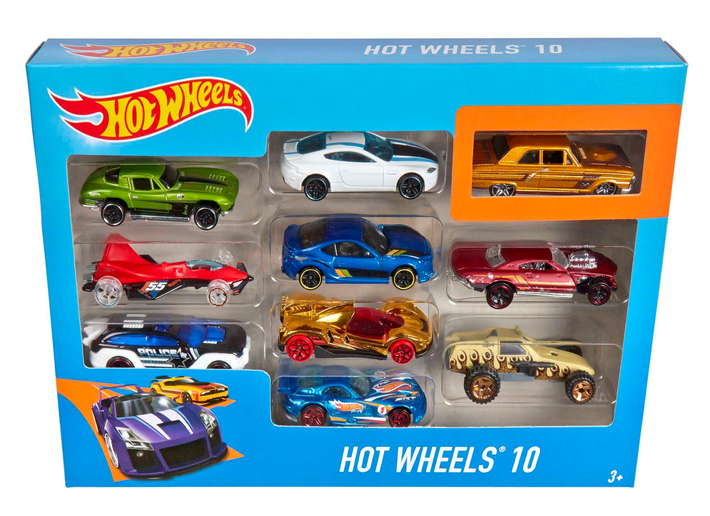 Hot Wheels 10-Car Gift Pack – 1:64 Scale Cars for Kids & Collectors (Amazon Exclusive)
