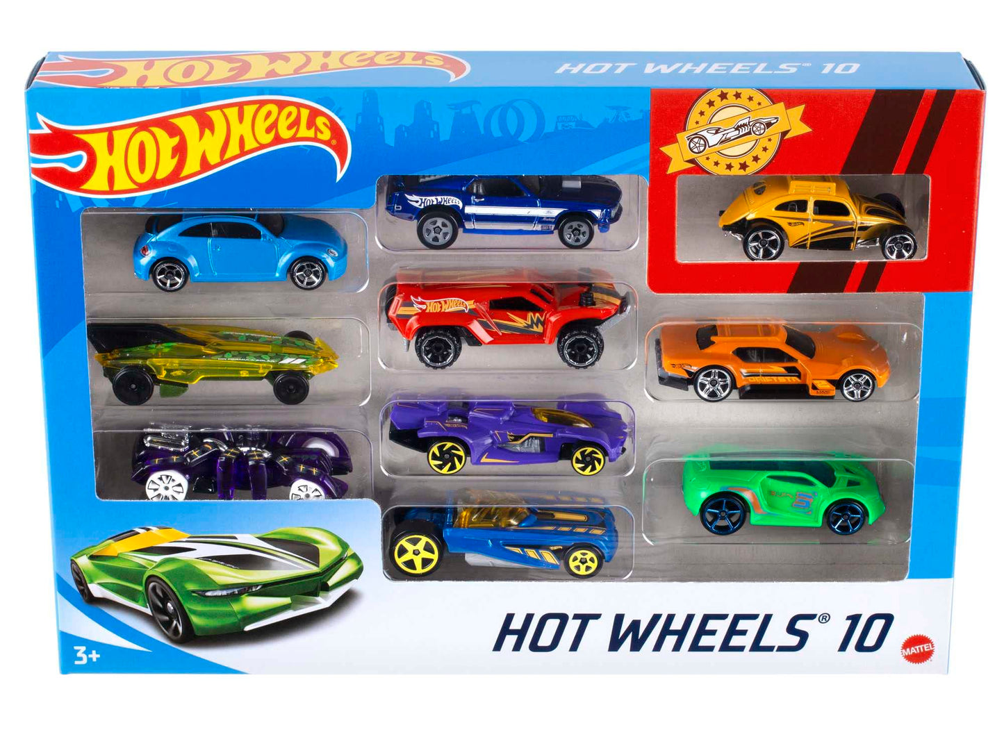 Hot Wheels 10-Car Gift Pack – 1:64 Scale Cars for Kids & Collectors (Amazon Exclusive)