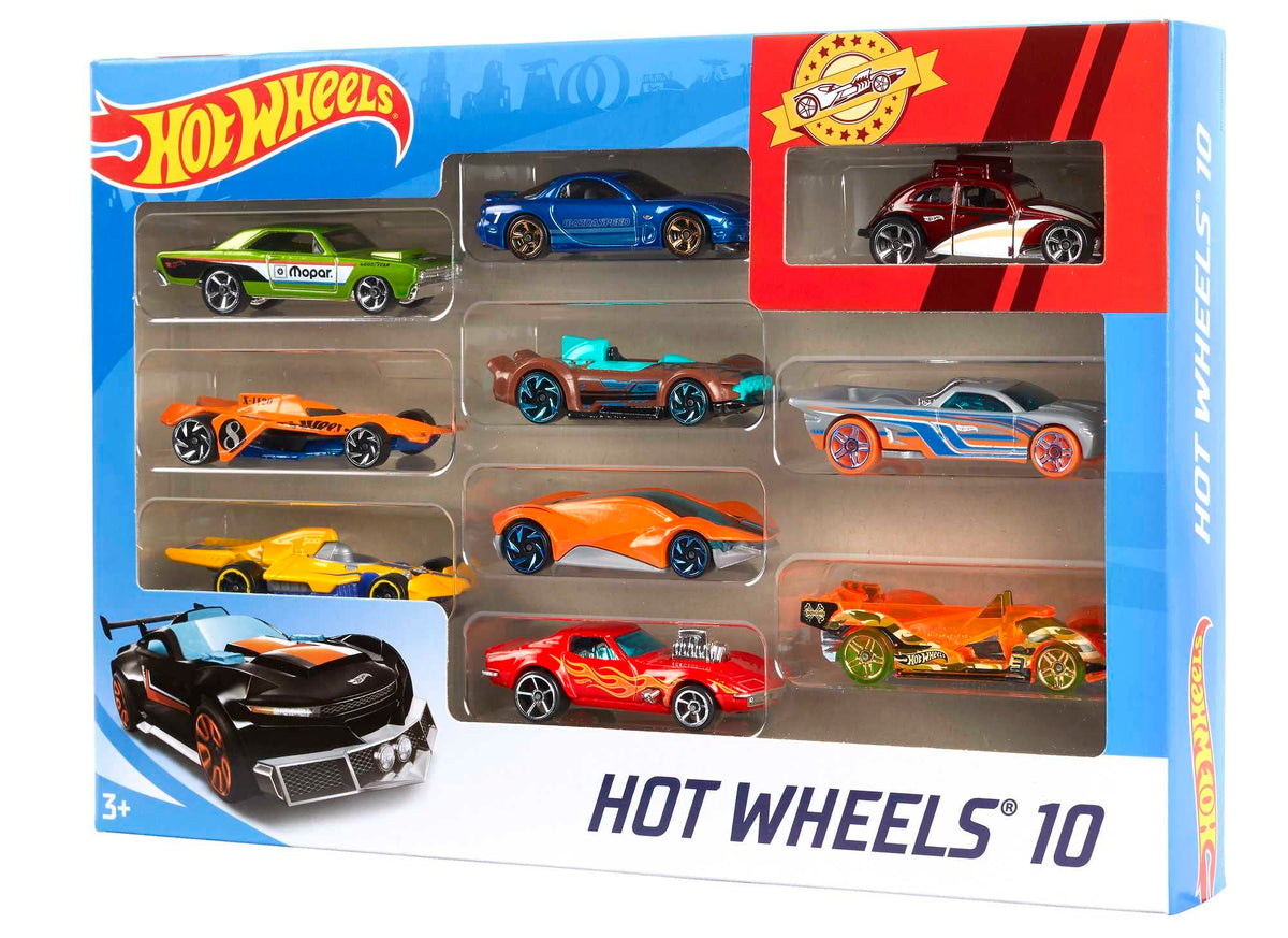 Hot Wheels 10-Car Gift Pack – 1:64 Scale Cars for Kids & Collectors (Amazon Exclusive)