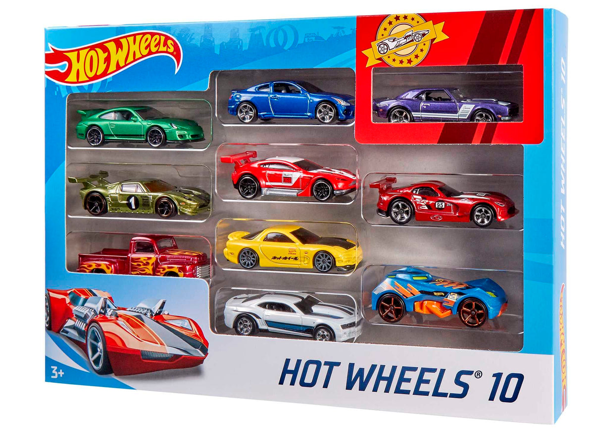 Hot Wheels 10-Car Gift Pack – 1:64 Scale Cars for Kids & Collectors (Amazon Exclusive)