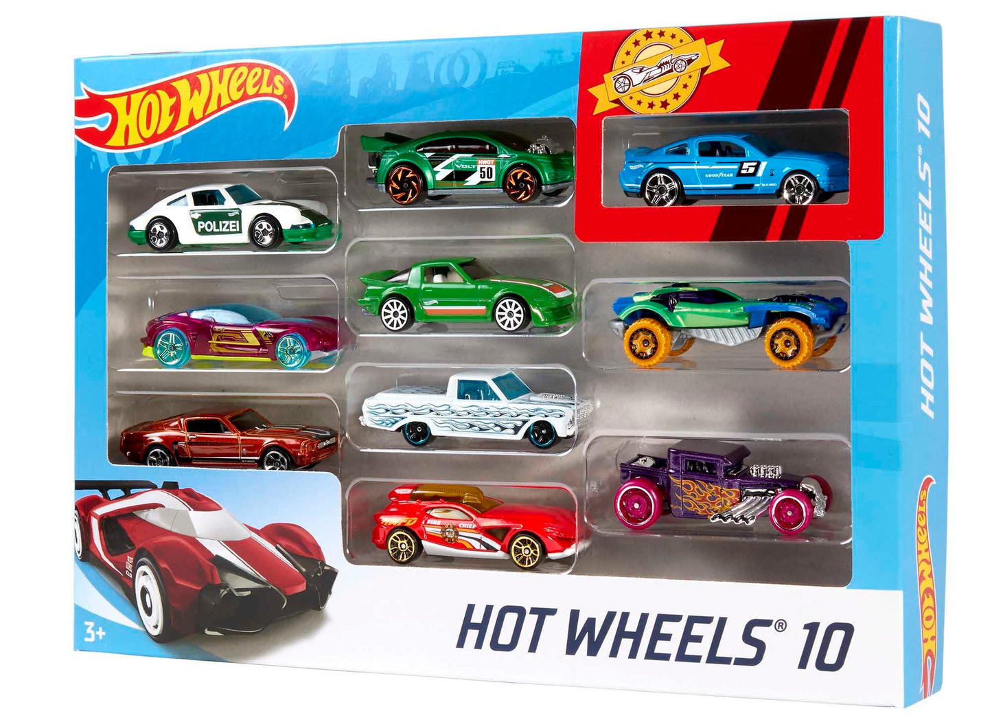 Hot Wheels 10-Car Gift Pack – 1:64 Scale Cars for Kids & Collectors (Amazon Exclusive)