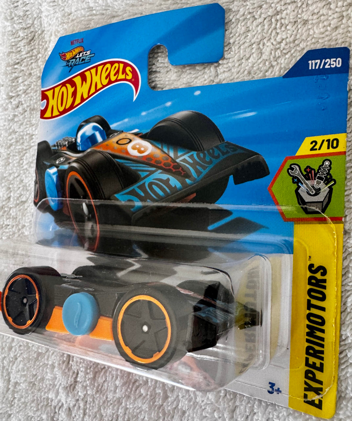 Mattel Hot Wheels Flippin Fast 1:64 Die-Cast – Black & Orange | Experimotors 2/10, 117/250